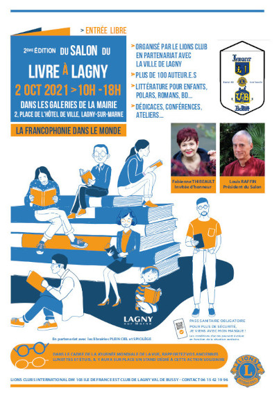 Flyer du Salon du livre de Lagny du 2 octobre 2021