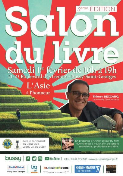 Flyer du Salon du livre de Bussy-Saint-Georges le 1er février 2020